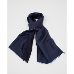 Foulard soie bleu x Soieries du Mékong